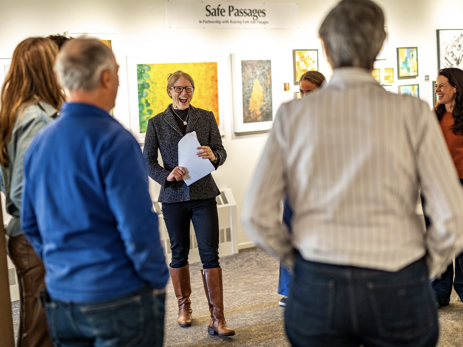 CDOT Comes to Aspen: Executive Director Shoshana Lew Visits Safe Passages Art Show