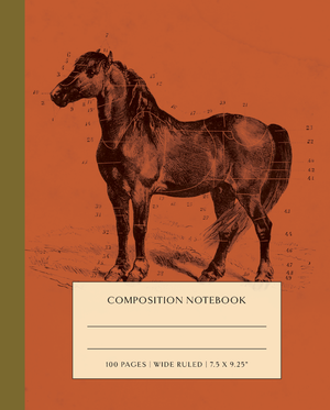 Composition Notebook Orange Horse Tierney On HIgh Ground.png