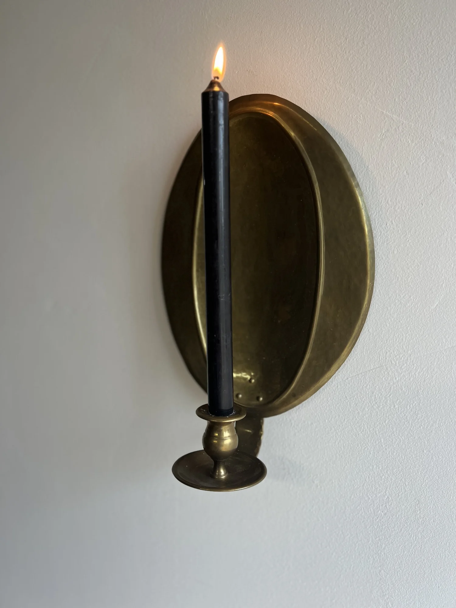 Round Brass Candle Wall Sconce Tributary Collective — Tributary Collective