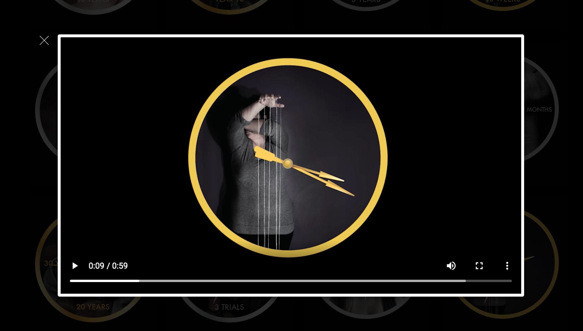 Website Screenshot of Clock and Audio
