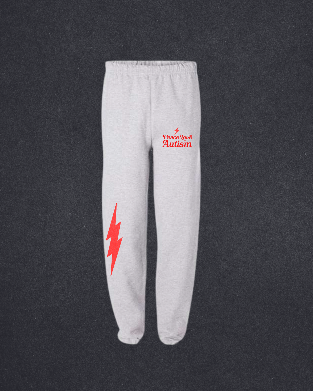 love&peace様 C7127 スウェット Red Lightning Logo Sweatpants — PEACE LOVE AUTISM