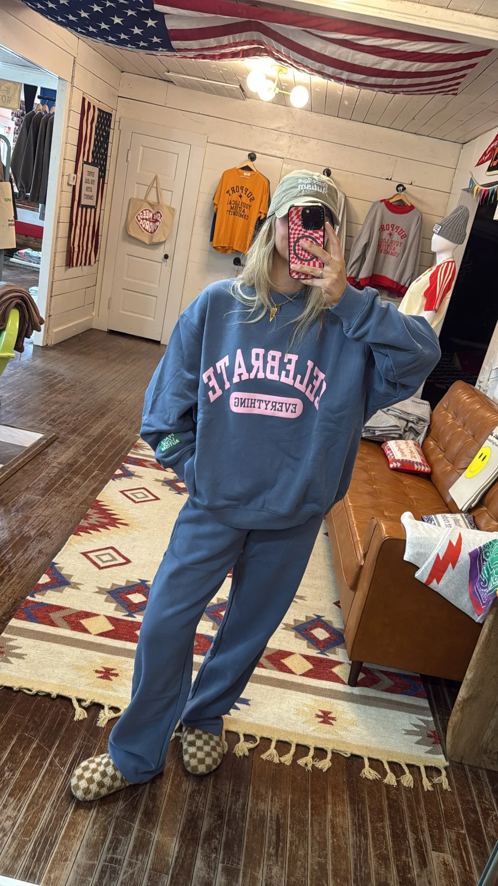 Pink + Denim Celebrate Everything Mockneck — PEACE LOVE AUTISM