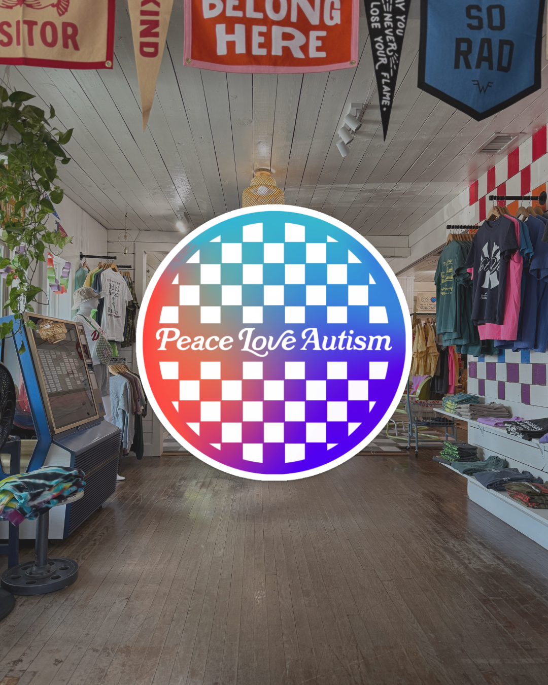 Sticker, Checker Logo