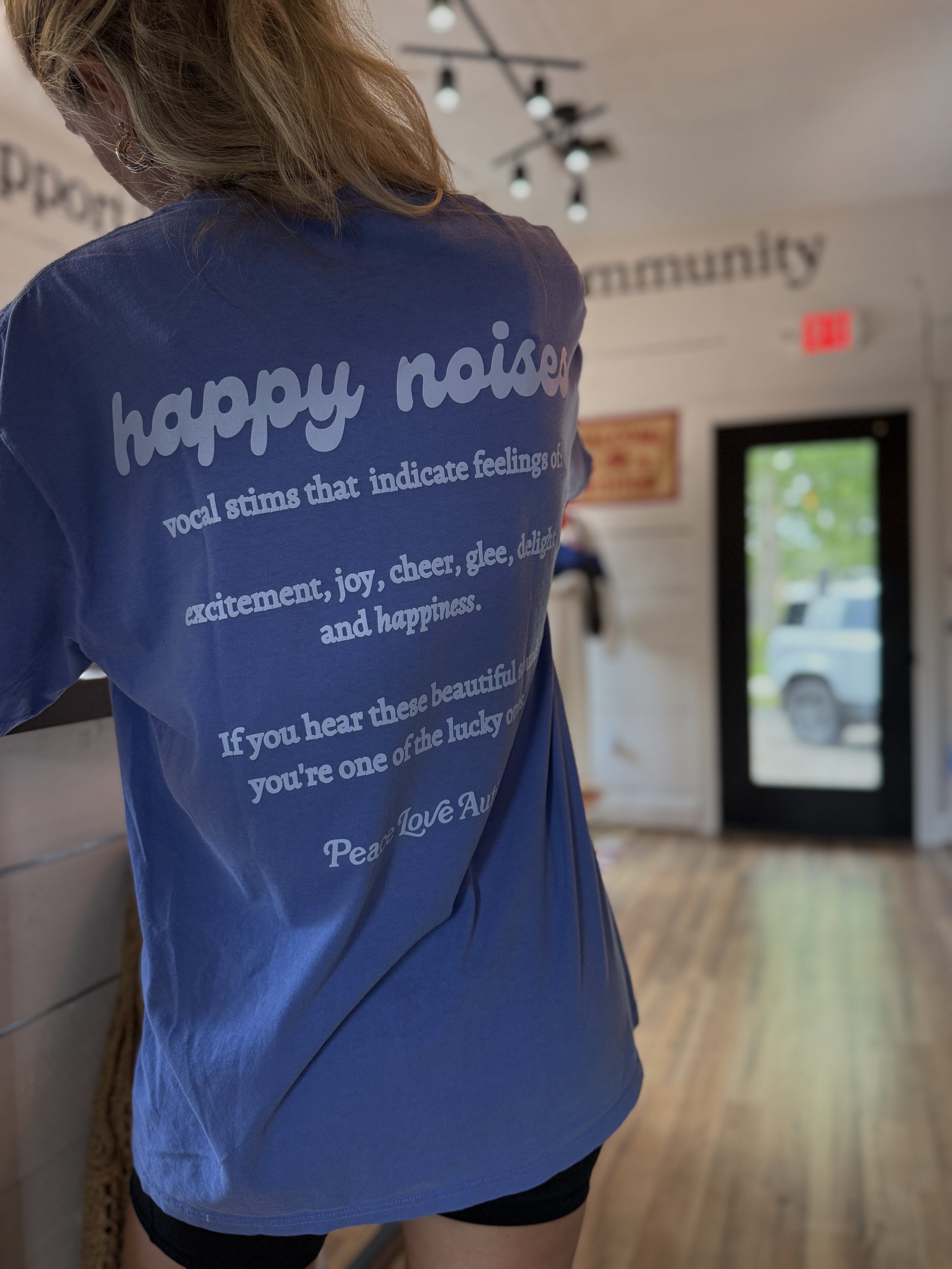 Happy Noises Vintage Blue Tee