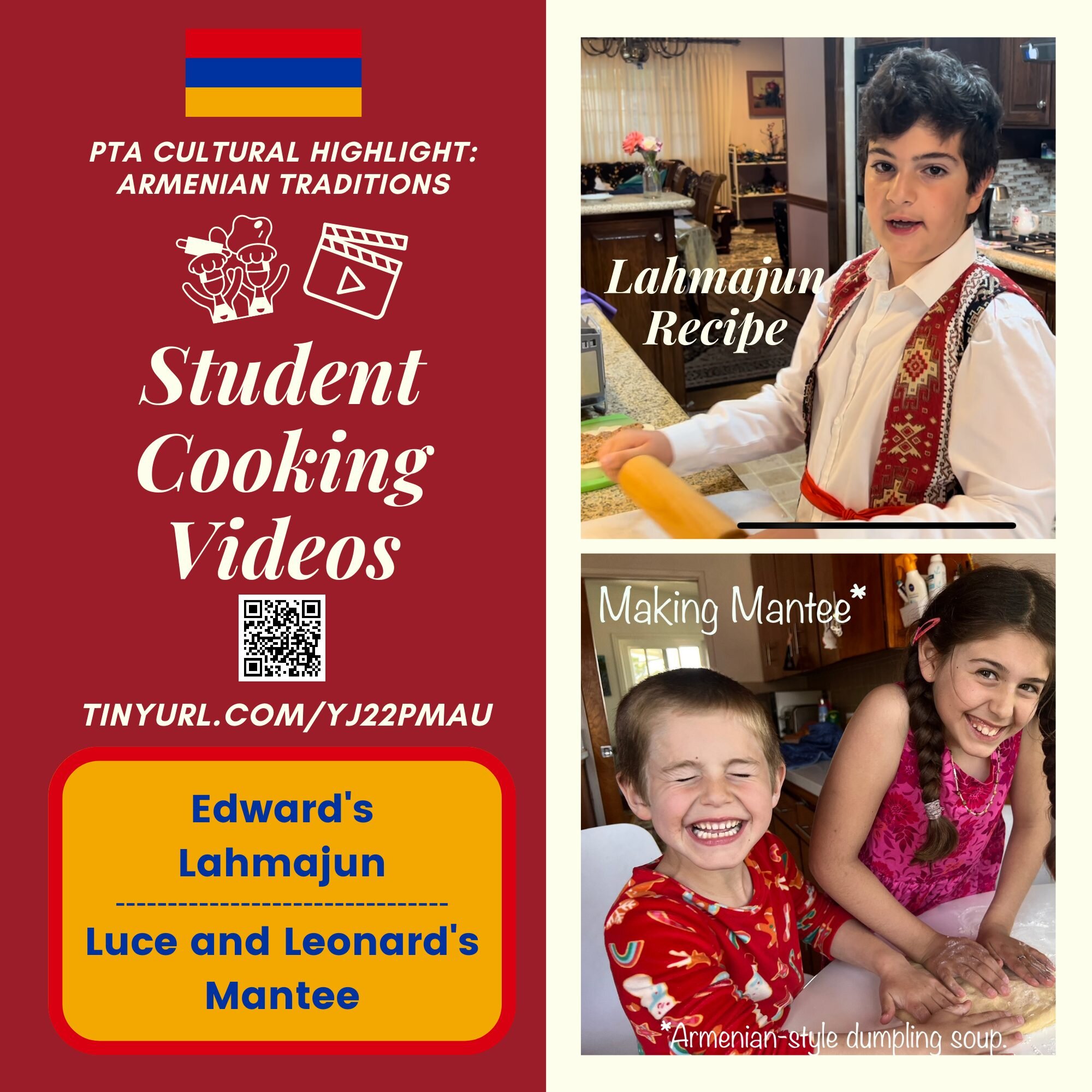 Learn to cook Armenian Lahmajun and Mantee with Franklin Students Edward, Luce, and Leonard! Lahmajun is Armenian Pizza and Mantee is a Delicious Dumpling! 

Watch the Franklin Student Armenian Cooking Videos: https://tinyurl.com/yj22pmau