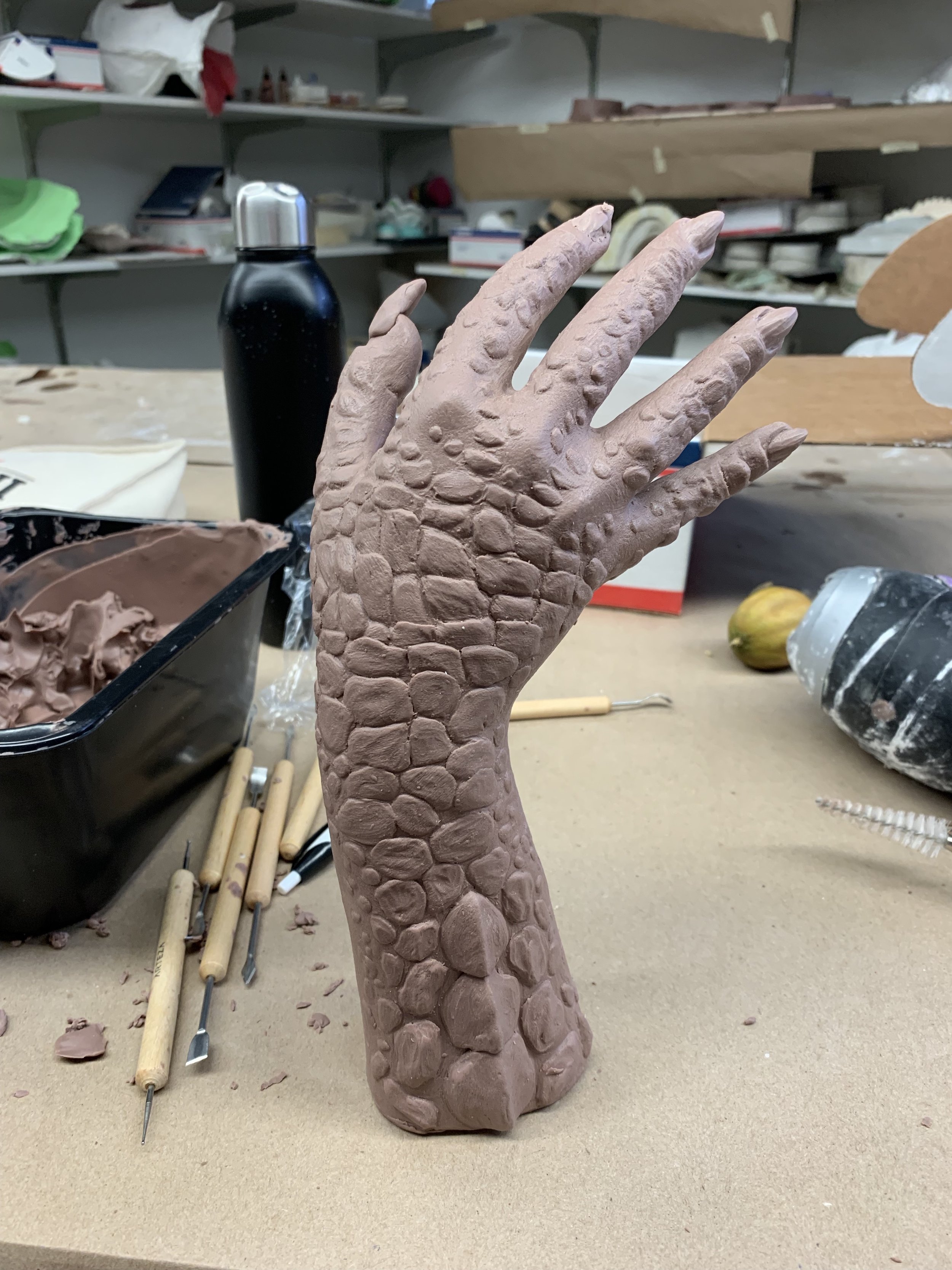 Reptile Hand Sculpt by Nova Cunningham