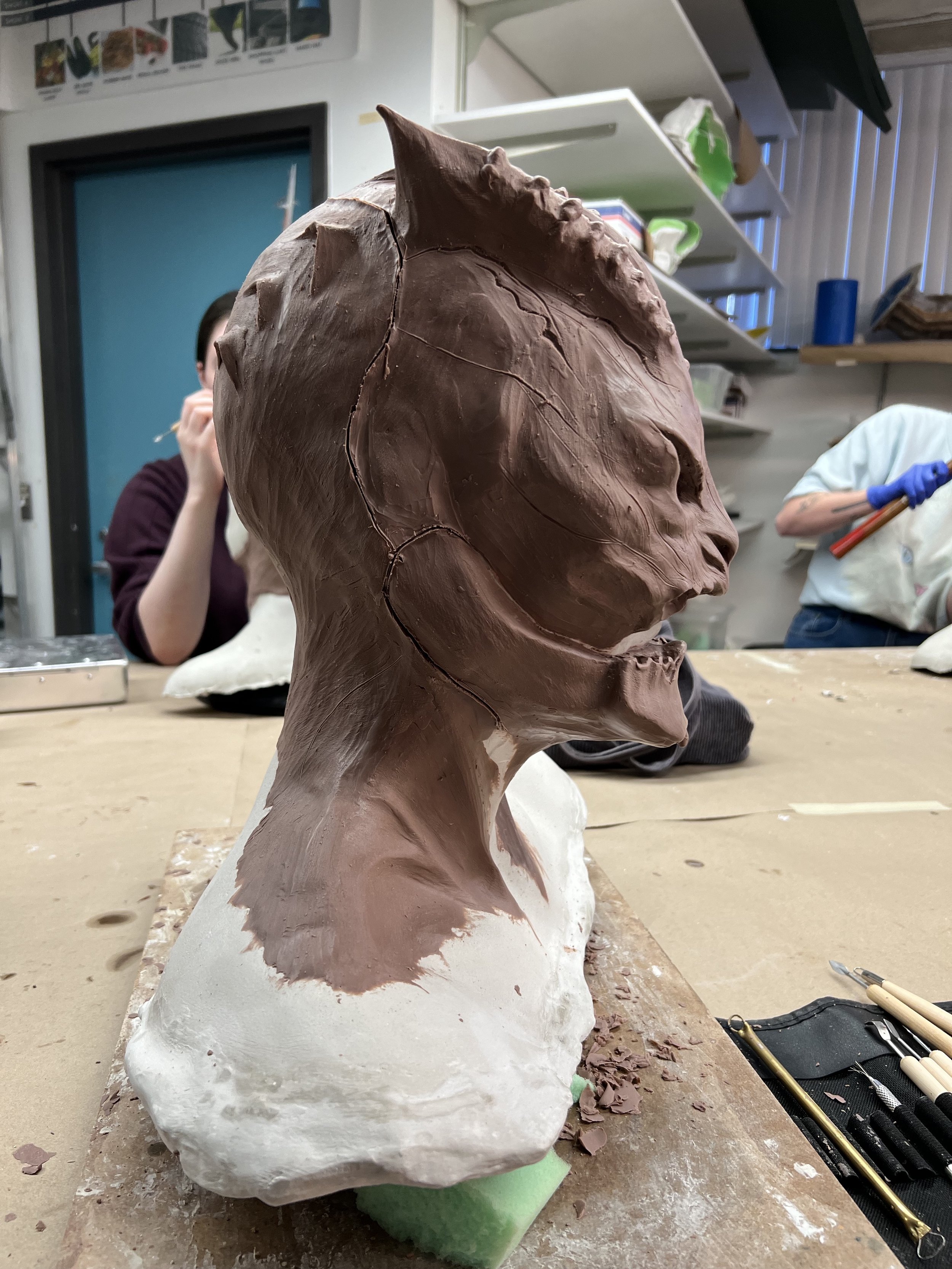 Alien Sculpt for Foam Latex Cowl and Face Appliances by Nova Cunningham