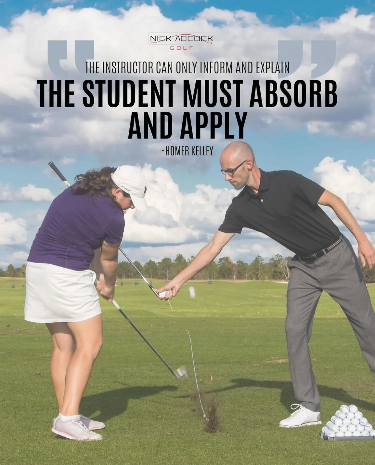 ROLES - In an instructor/student relationship, both parties have important roles to play. 

As a coach, I am there to evaluate performance, assess options for improvement, communicate recommendations and implement corrections. There is also an elemen