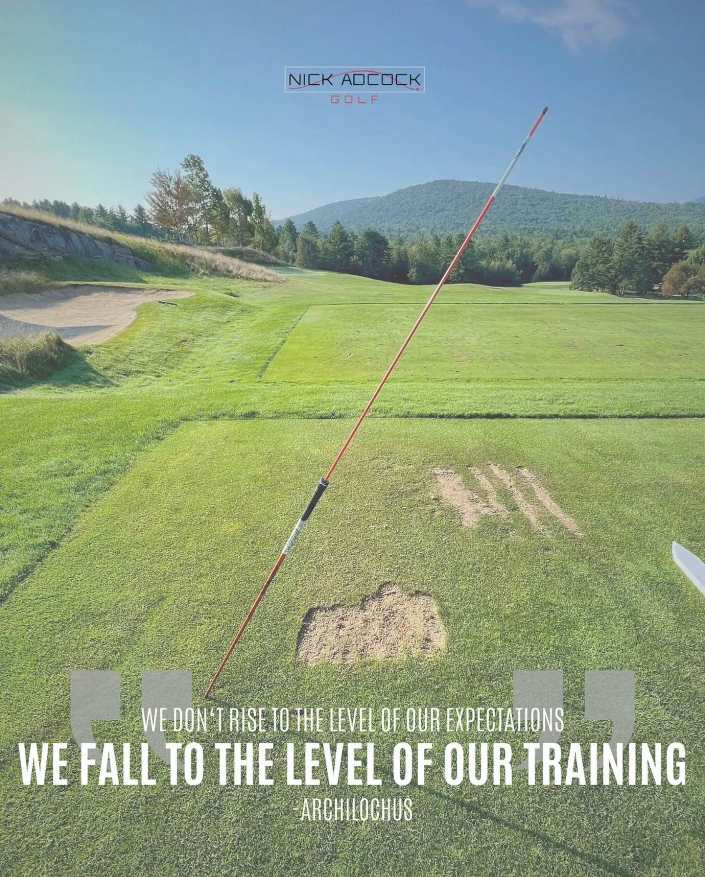 TRAINING - Whether it&rsquo;s golf, fitness, a musical instrument or any other skilled endeavor, you will never outperform your training. 

This isn&rsquo;t just a matter of quantity, but a combination of the quality of the reps you&rsquo;re putting 
