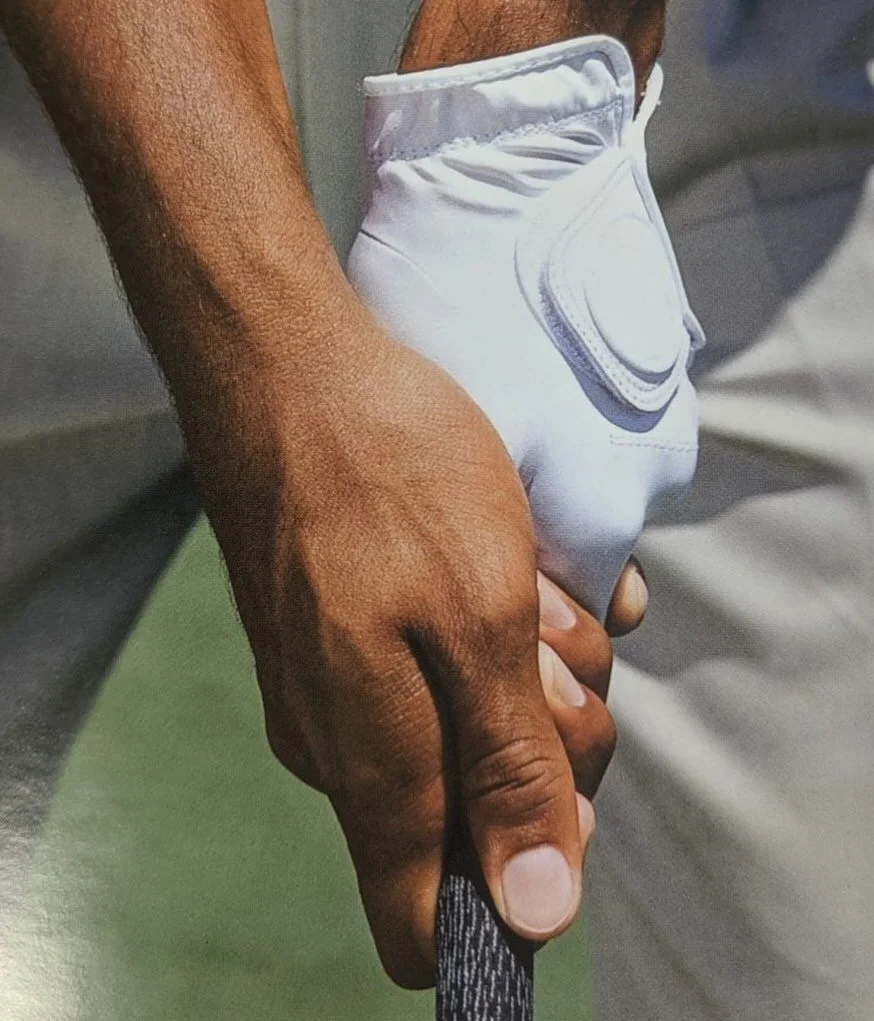 THE GRIP - There are a large number of different grip types seen being used by the best players in the world. 

How you place your hands on the club can be influenced by the club you&rsquo;re hitting, the shot you&rsquo;re hitting, how your arms hang