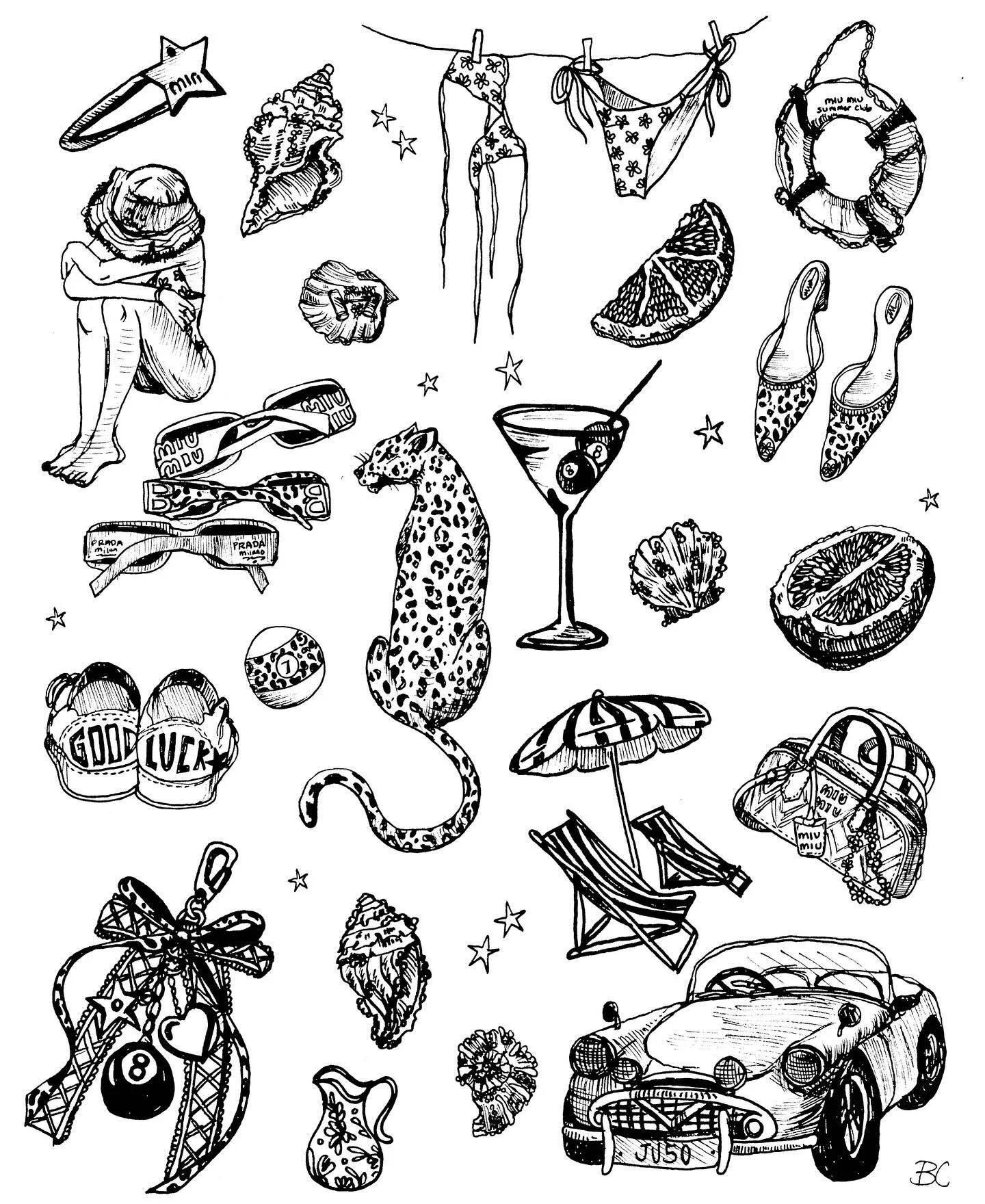 May flash sheet. micron pens on mixed media paper