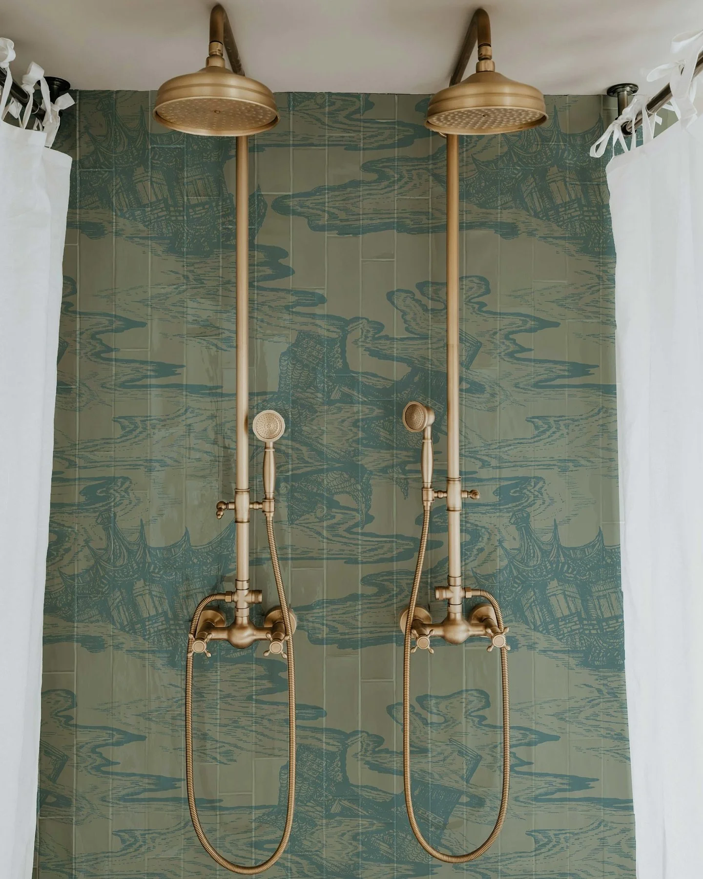 Cloudy Mountains is a collection inspired by the beauty of traditional Chinese landscape art, featuring floral motifs, clouds, and architectural elements. this is the first colorway, Willow Whisper. photos from unsplash &copy; 2025 Bea Campbell