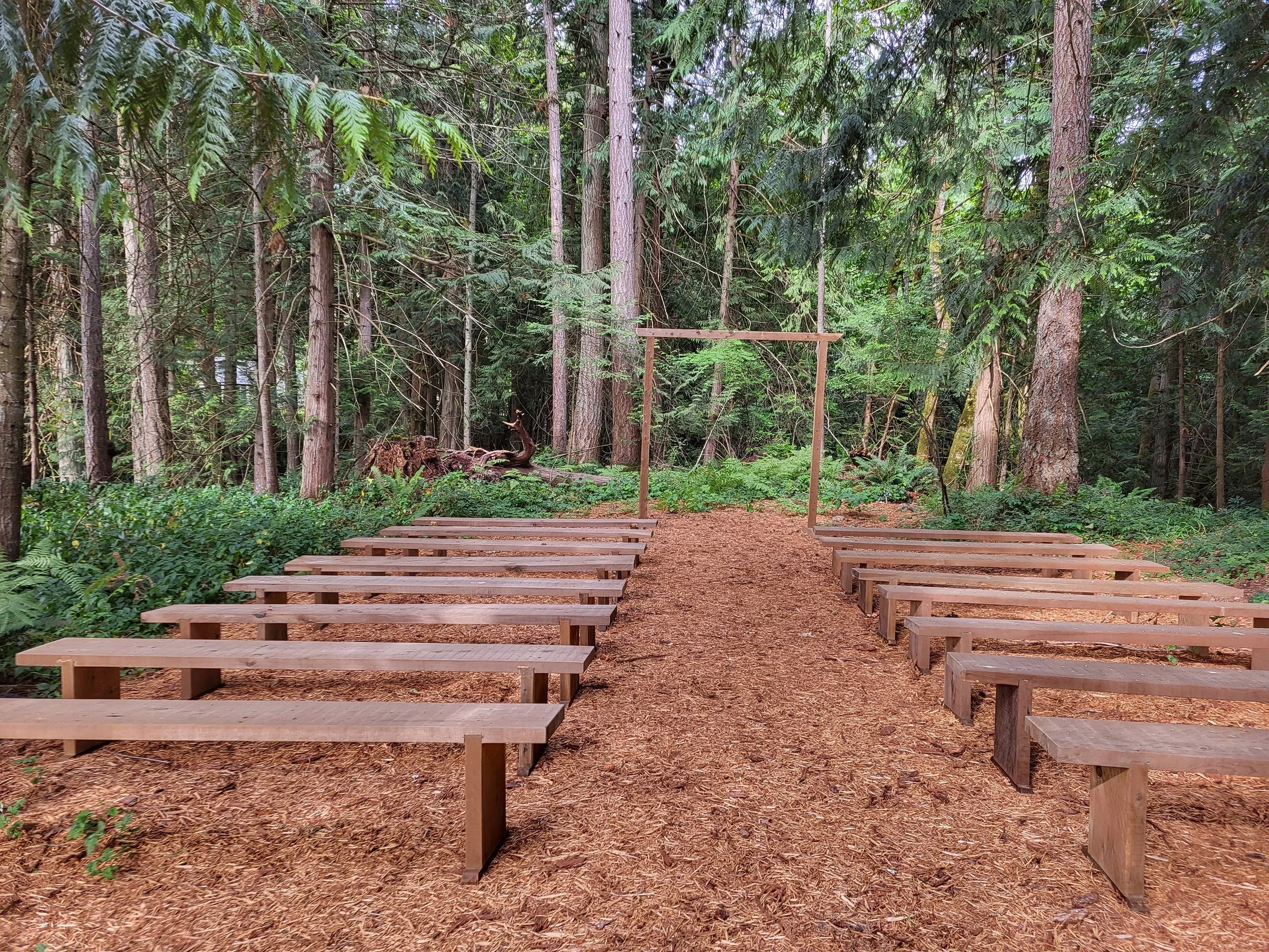 Wooded wedding venue at Sea Dog Farm