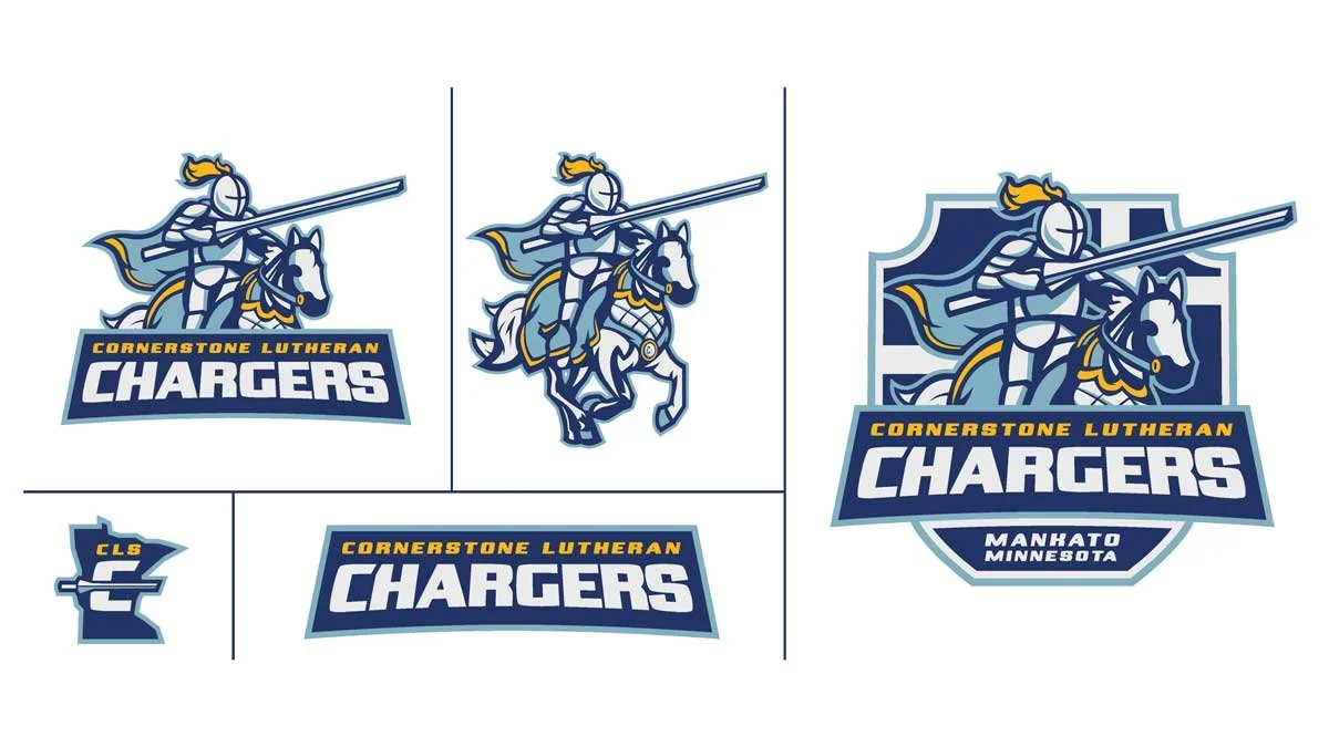 Cornerstone Lutheran School Charger mascot logo