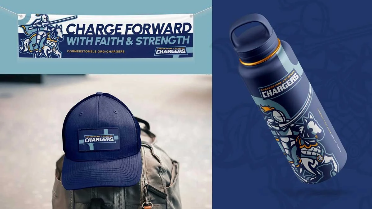 Cornerstone Lutheran School Charger mascot logo