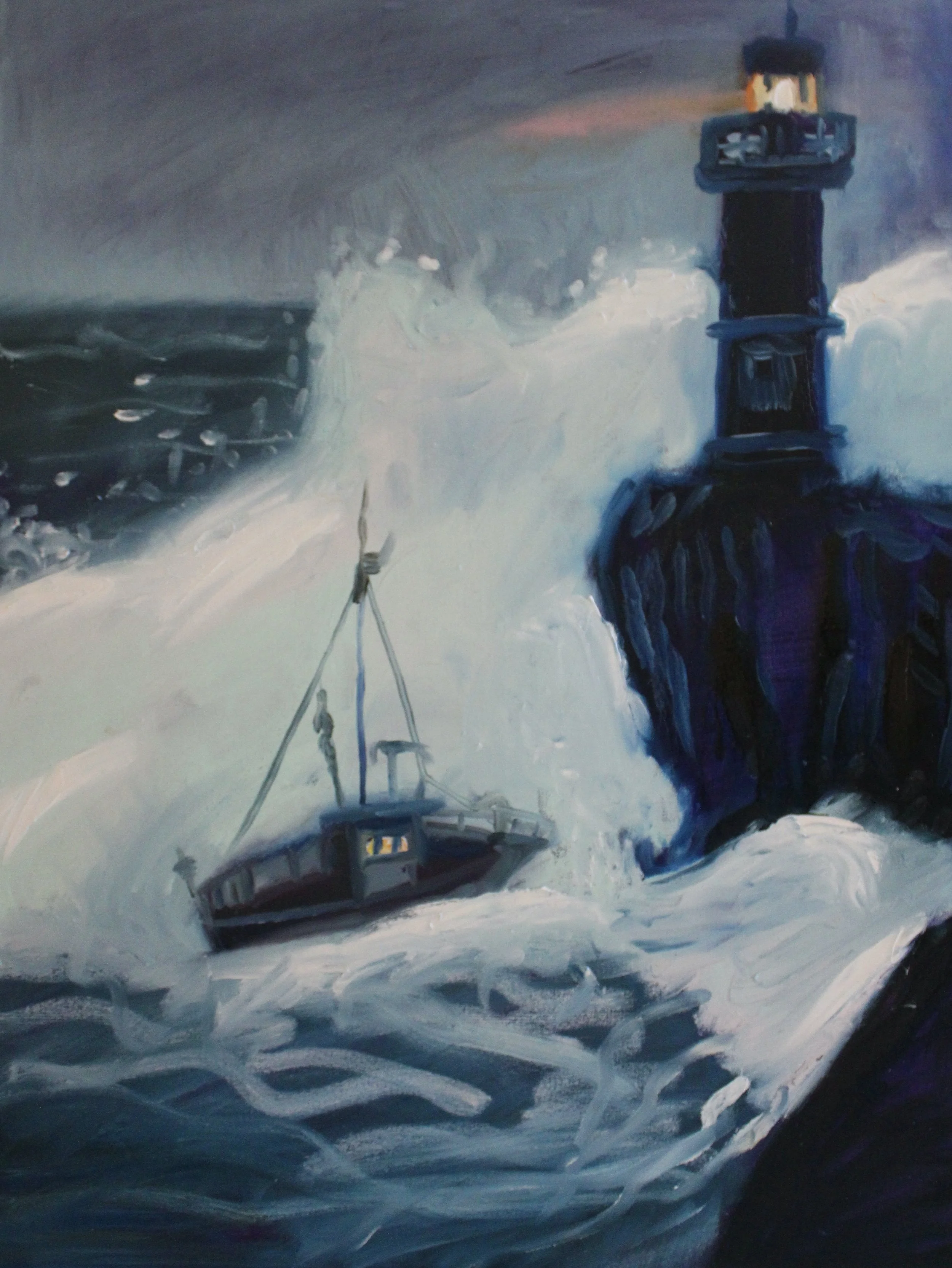LIGHTHOUSE - 40" BY 30" BY 1.5" - oil on canvas - 2025