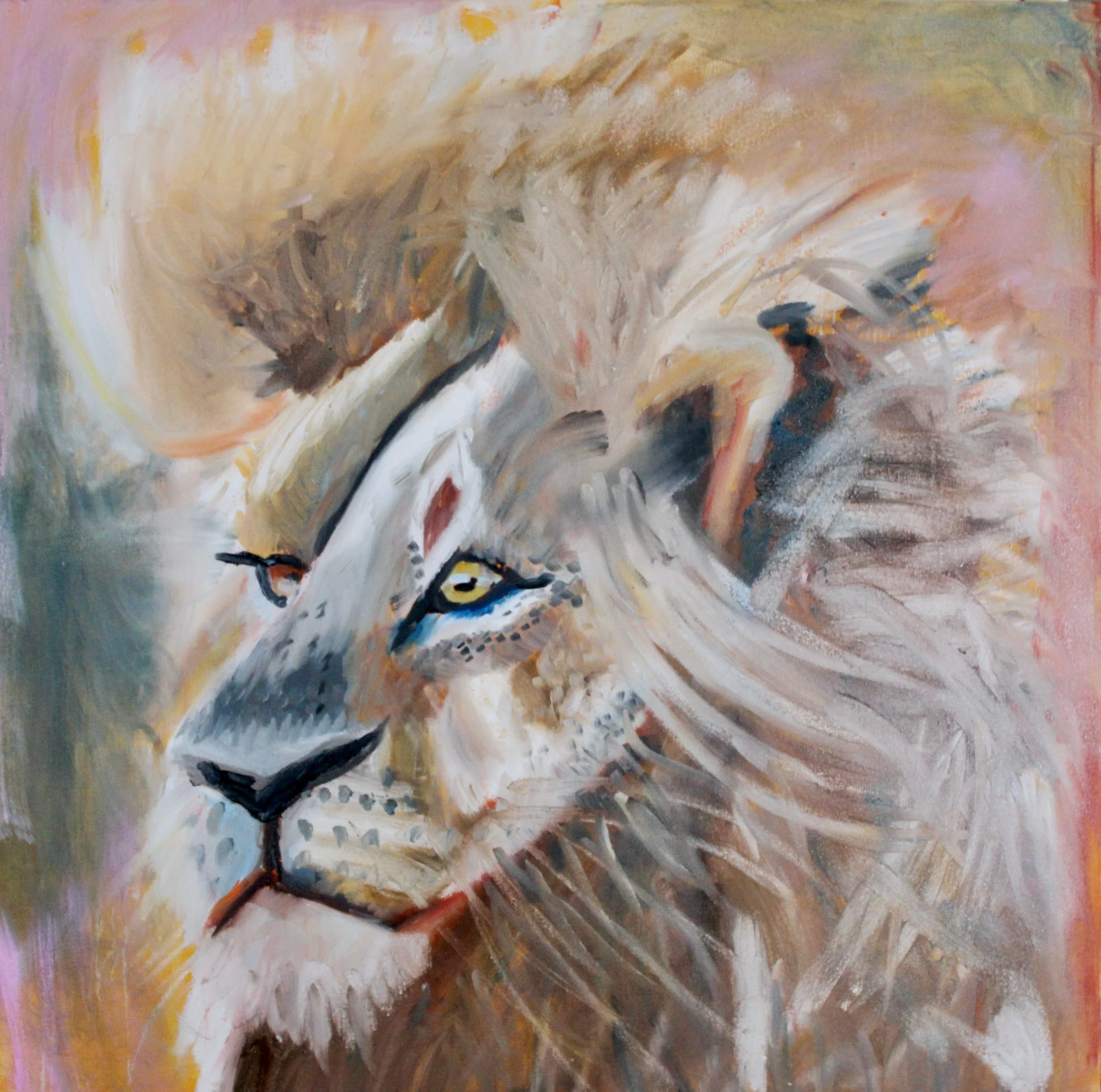 MIGHTY - 36" by 36" by 1.5" - oil on canvas - 2024