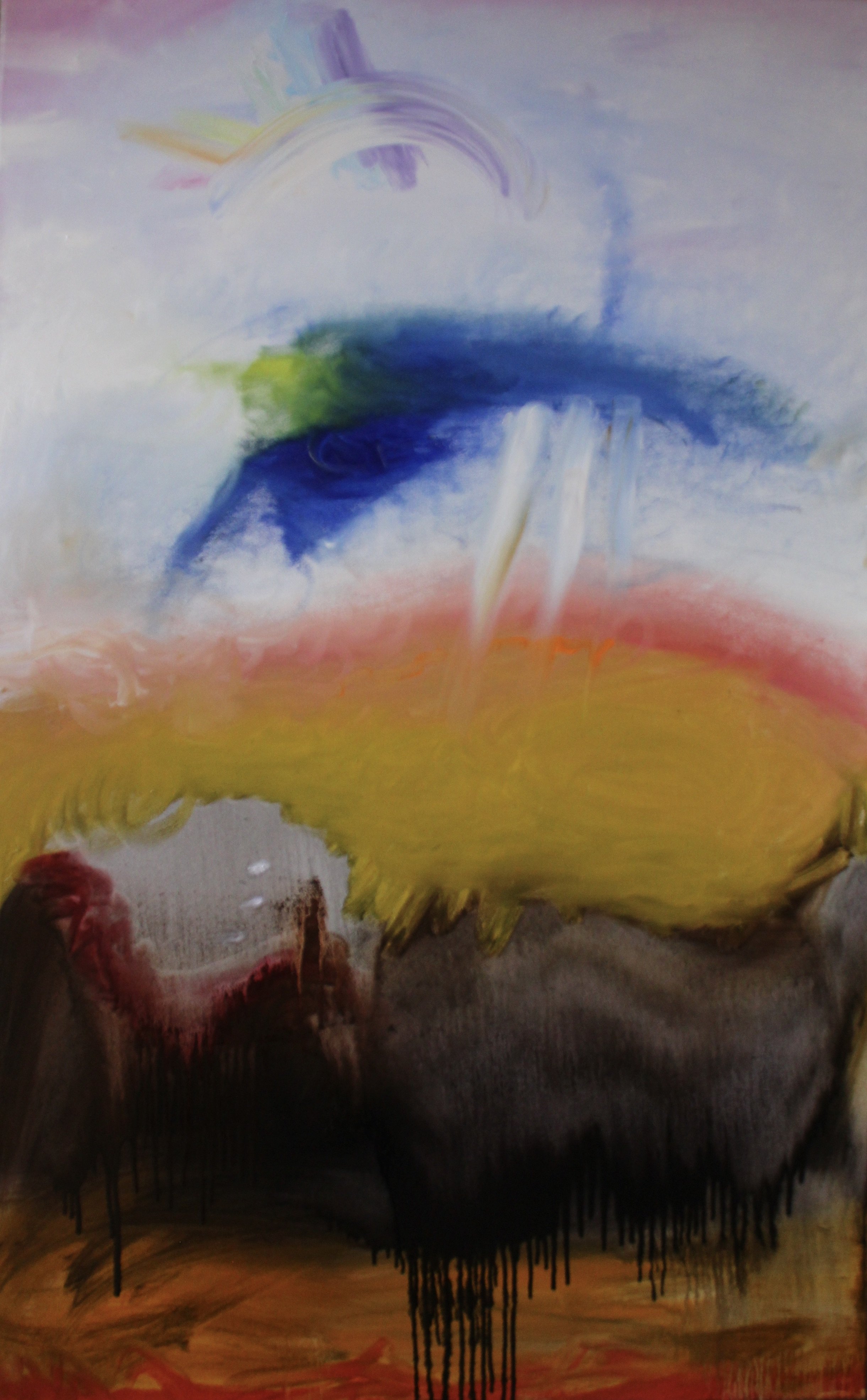 I AM GROUND, I AM SKY - oil on canvas - 30" by 48" by 1.5" 2024 - no longer available for purchase