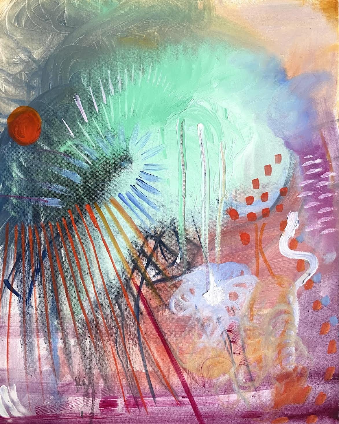 I LOVE YOU - oil on canvas - 30" by 24" by 1.5" - 2025