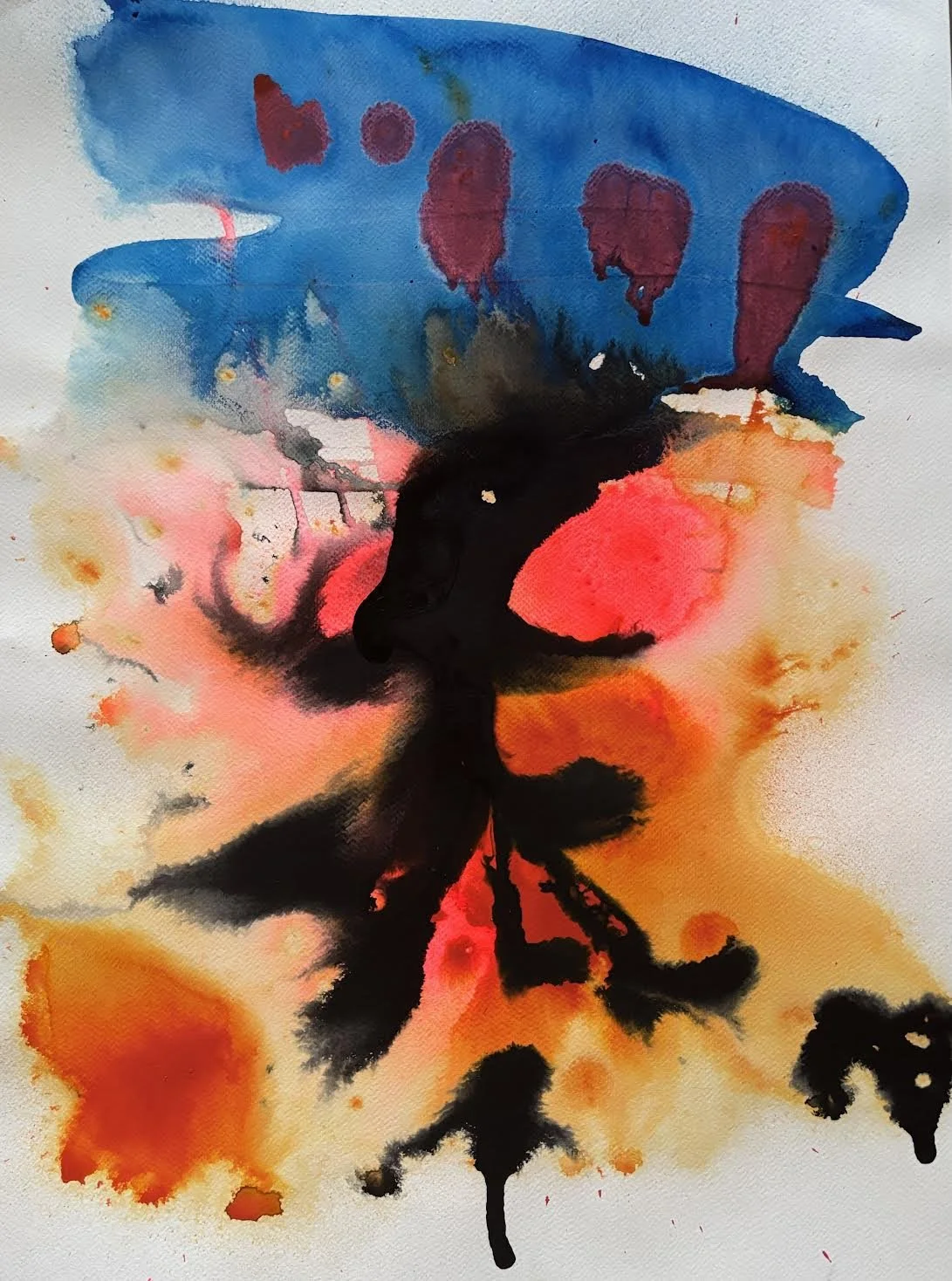 CORAL - 24" by 18" - ink on paper - 2023