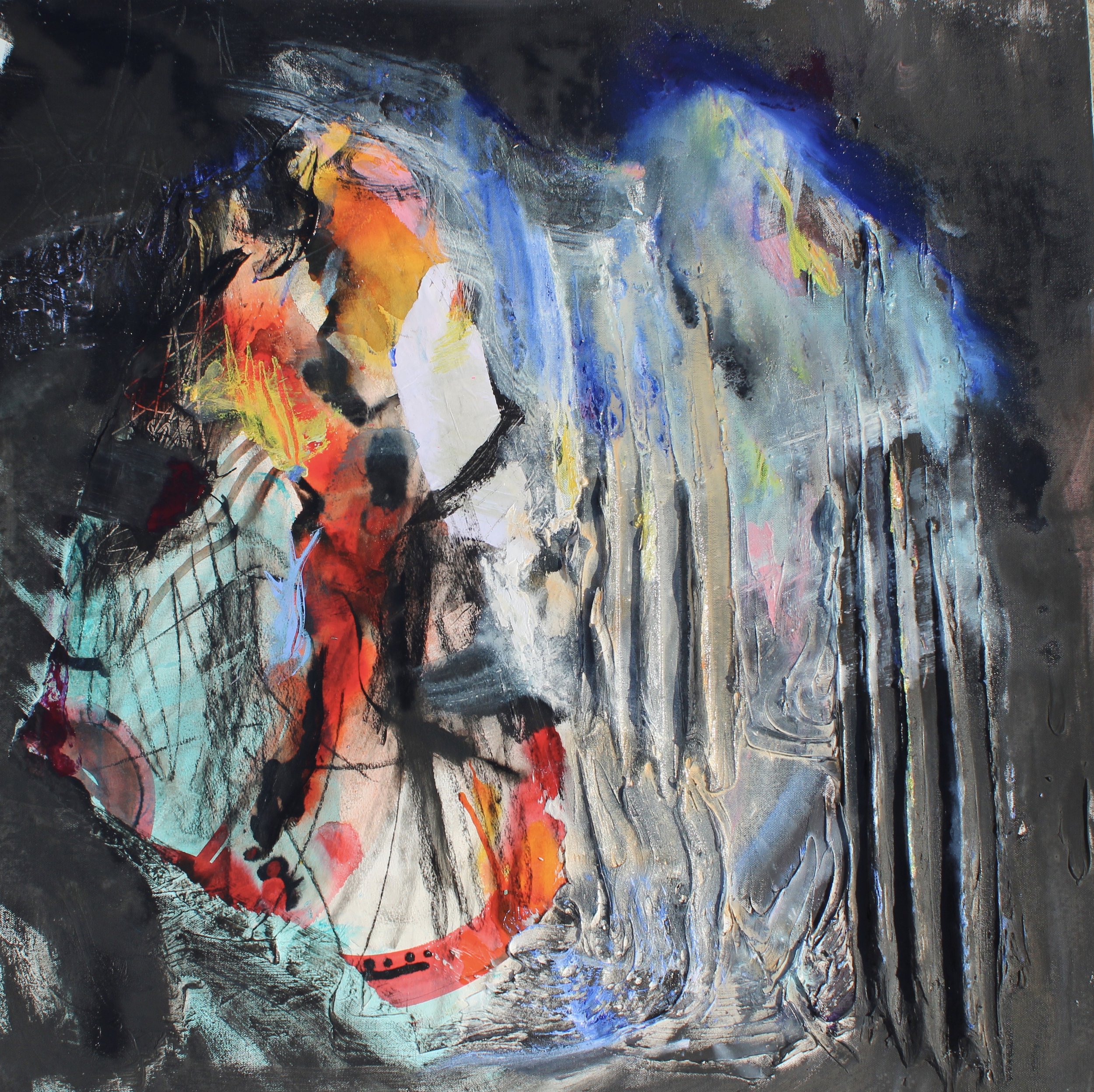 THERE WILL BE NO BAD DAYS - oil and mixed media on canvas - textured - 2022