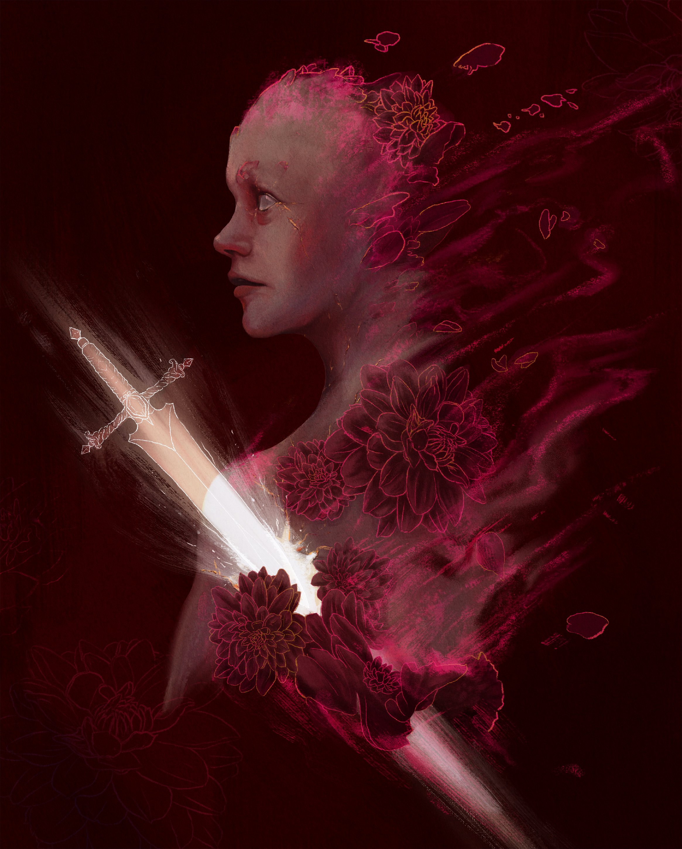 Illustration representing how memories are affected by traumatic grief.