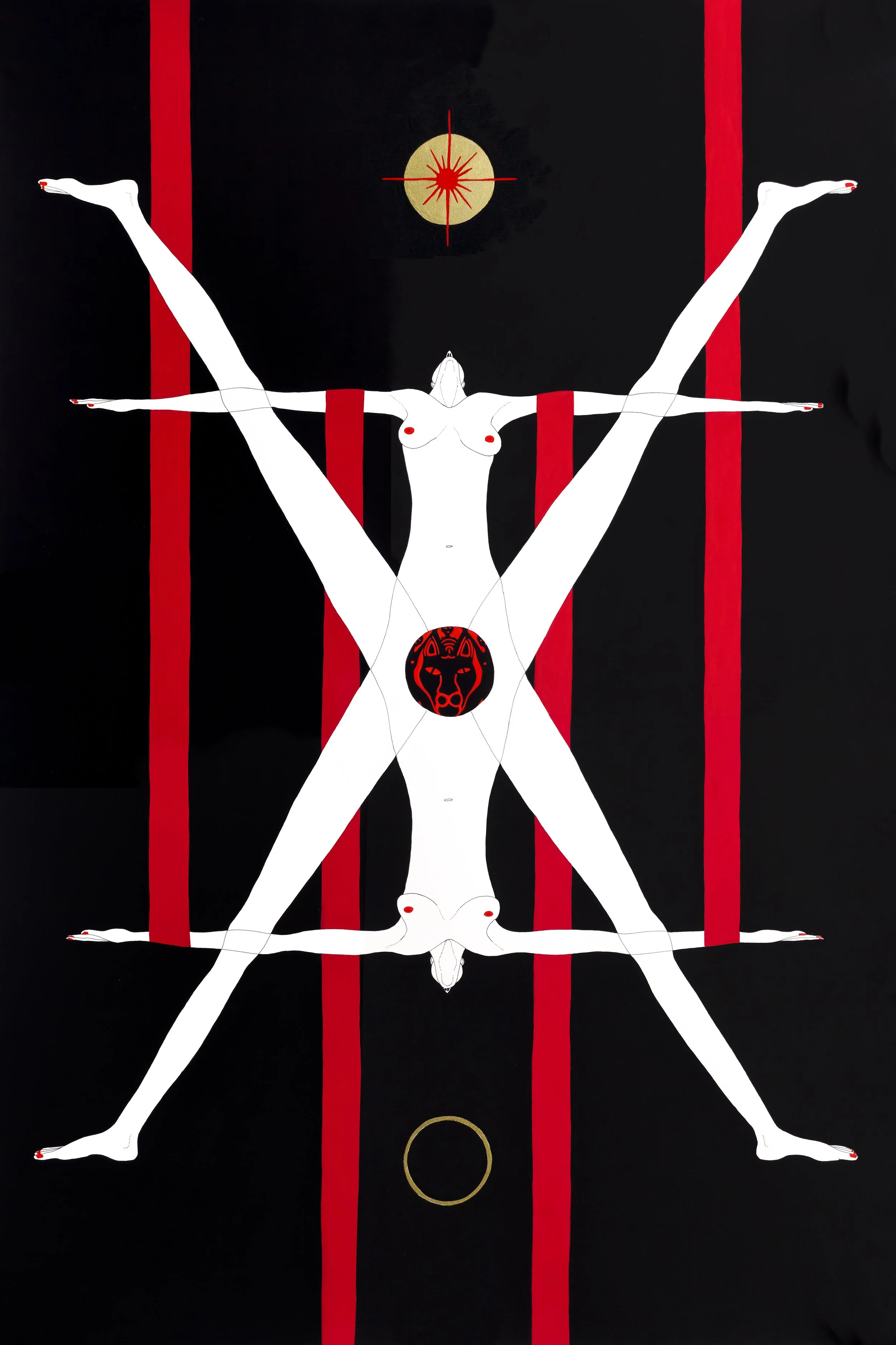 The Crone – 2022, ink and gouache on Bristol paper, 20” x 30”