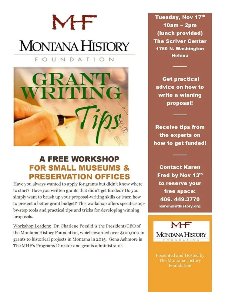 Last Grant Writing Workshop is November 17th
