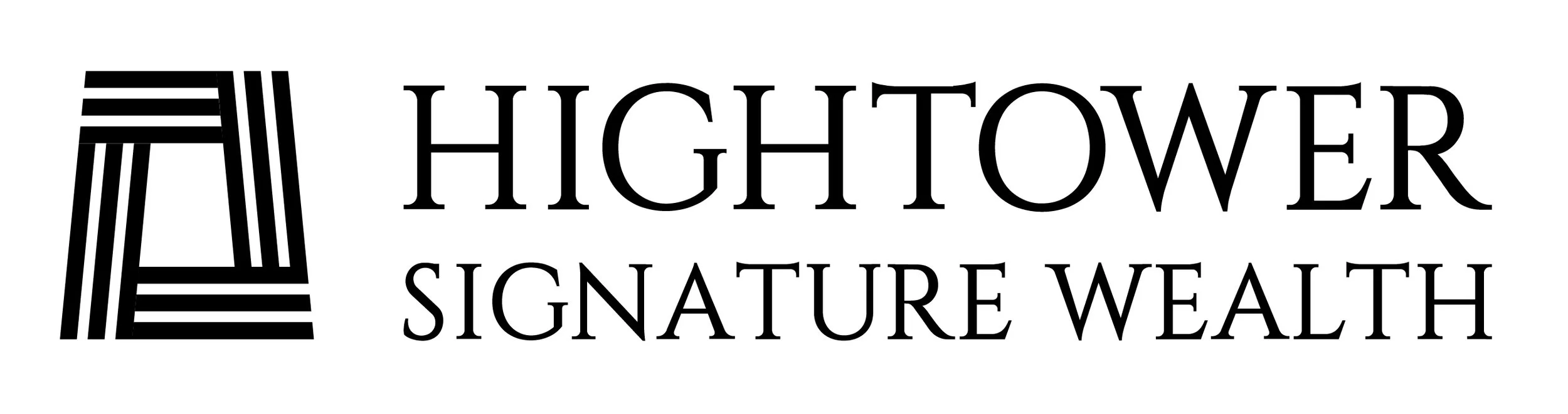 Logo with a stylized skyscraper and the words 'Hightower Signature Wealth'.