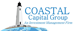 Logo for Coastal Capital Group featuring a lighthouse and waves with the text 'COASTAL Capital Group' and the tagline 'An Investment Management Firm'