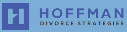 Hoffman Divorce Strategies logo with a blue background and white text