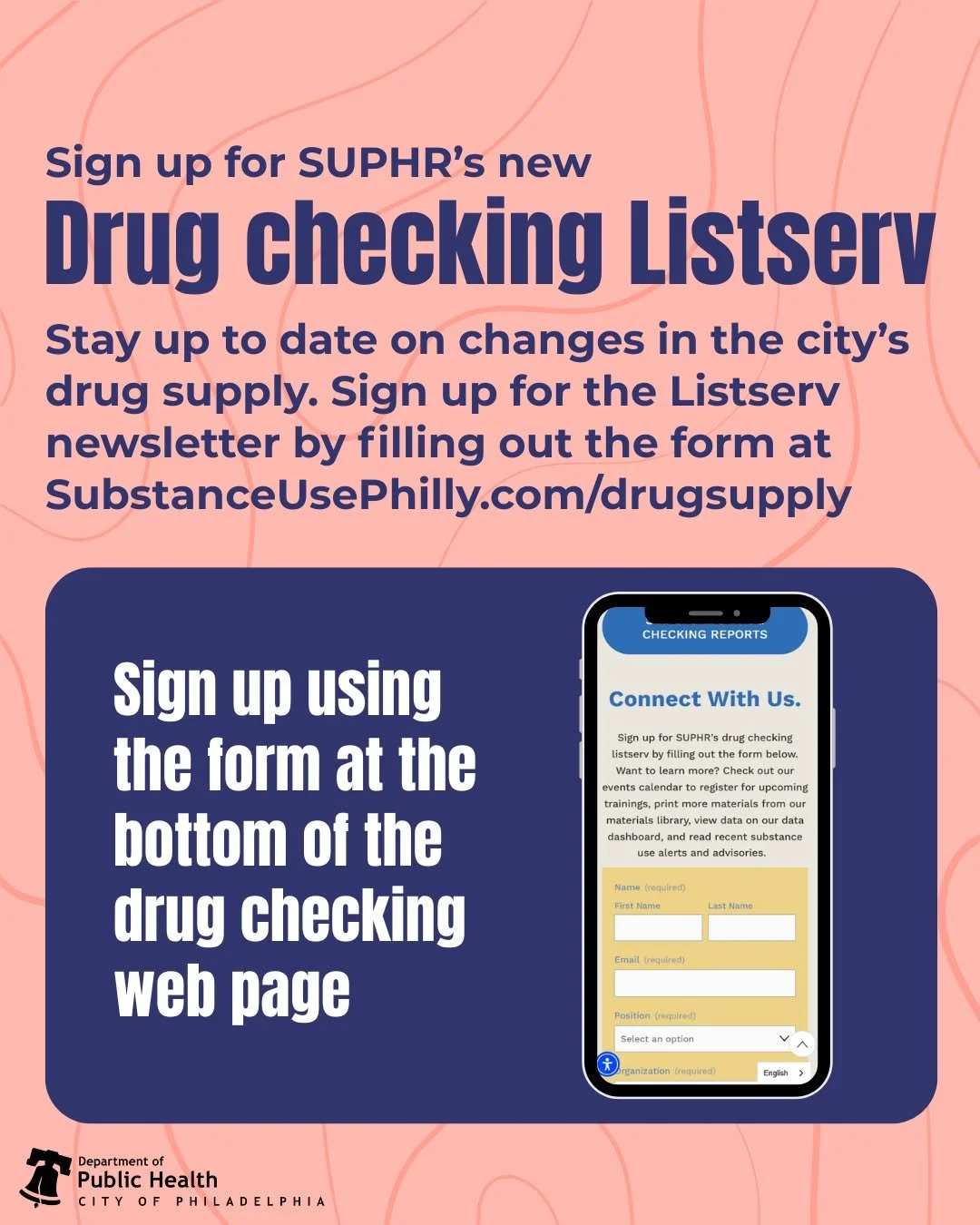 Want to stay informed about the state of Philly's drug supply? Sign up for the SUPHR drug checking Listserv, where our Harm Reduction team will send out new reports and alerts as soon as they're released. Sign up now with form at the bottom of the SU