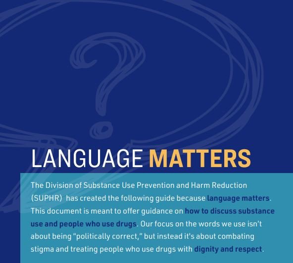 Substance use language guide — Substance Use Philly