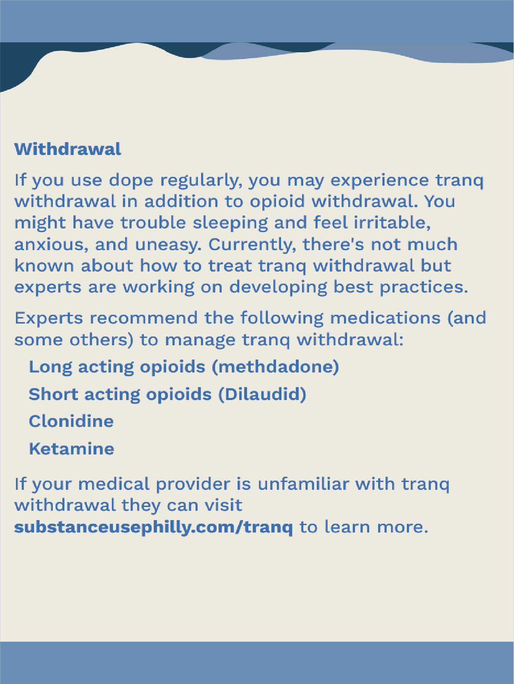 Tranq/Xylazine Informational Guide — Substance Use Philly