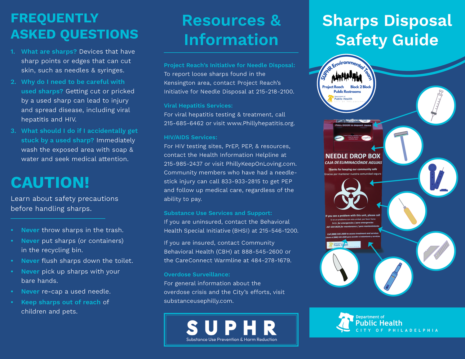 Controlling Sharps Risks Sharps Disposal Safety Guide — Substance Use Philly