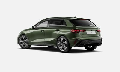 Green SUV car viewed from the side on a plain white background.