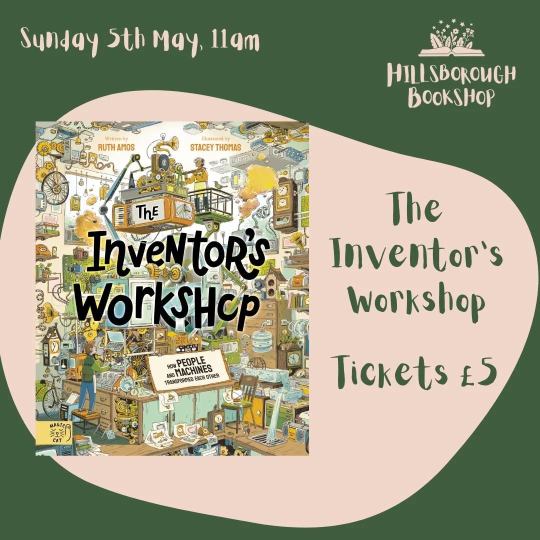 🛠 Calling all inventors 🛠

We're very excited to be welcoming Ruth Amos to the shop on Sunday 5th May for an Invention Extravaganza to celebrate her new book! (You might have seen her on The One Show, BBC News, or on her YouTube channel 'Kids Inven