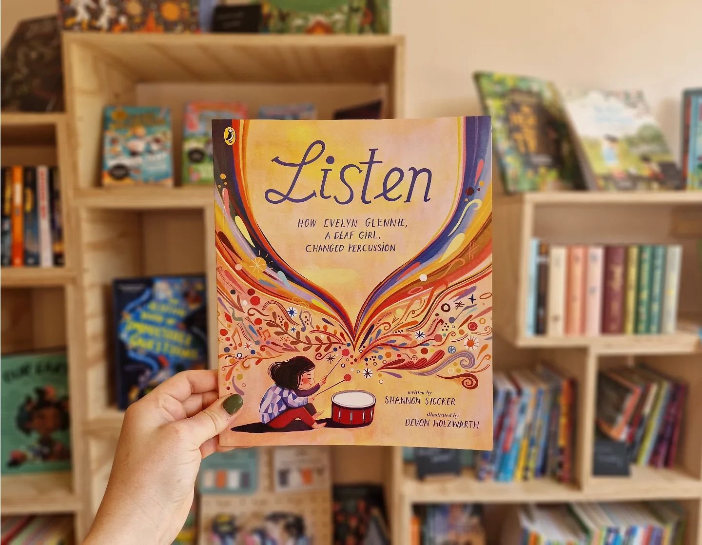 I'm sharing one of my favourite children's books for #deafawarenessweek - the story of Evelyn Glennie.

Evelyn has been profoundly deaf since the age of 12, but with a love and ability for music, the book follows Evelyn as she discovers that nothing 