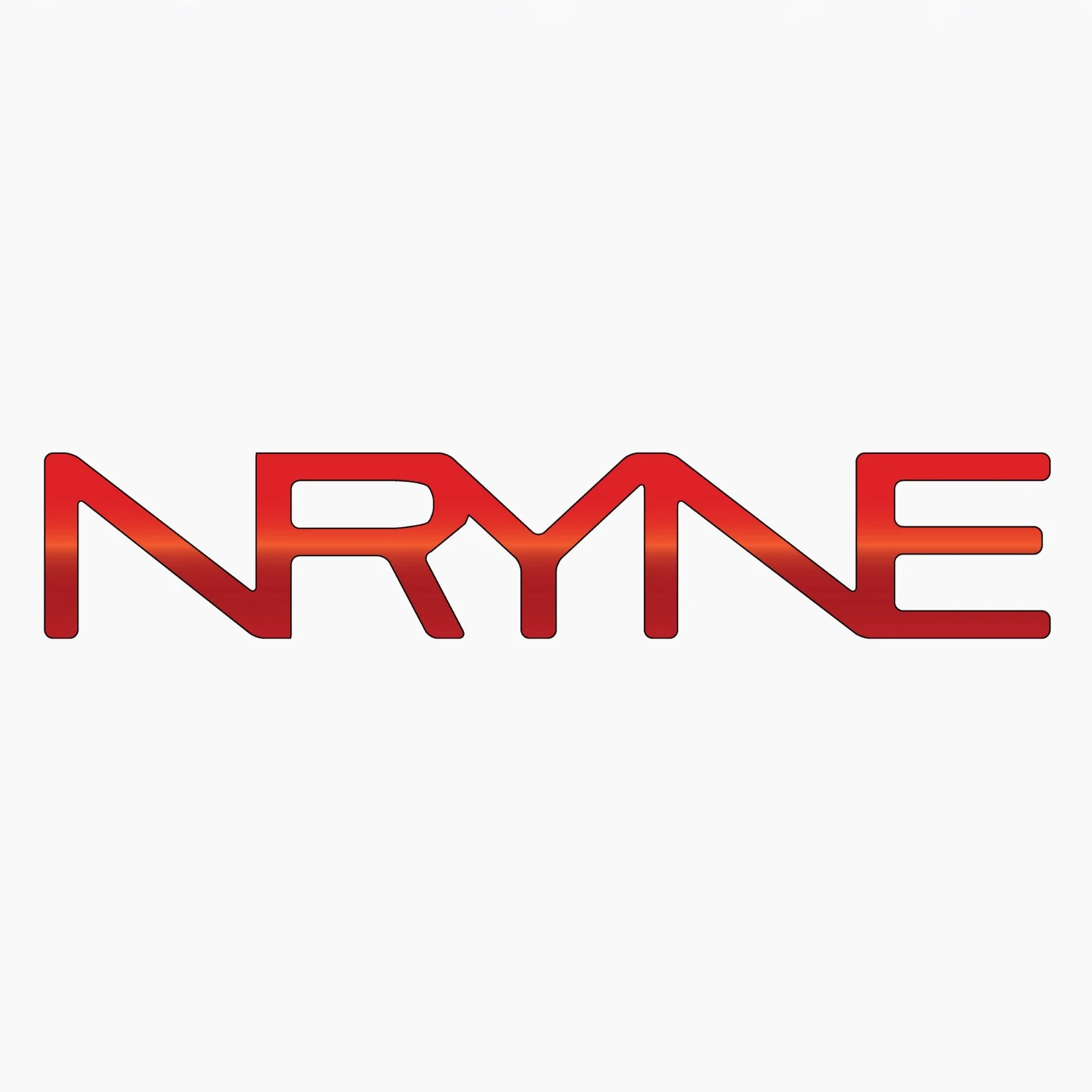 The word 'NRAME' in stylized red gradient text with a metallic or reflective appearance on a white background.