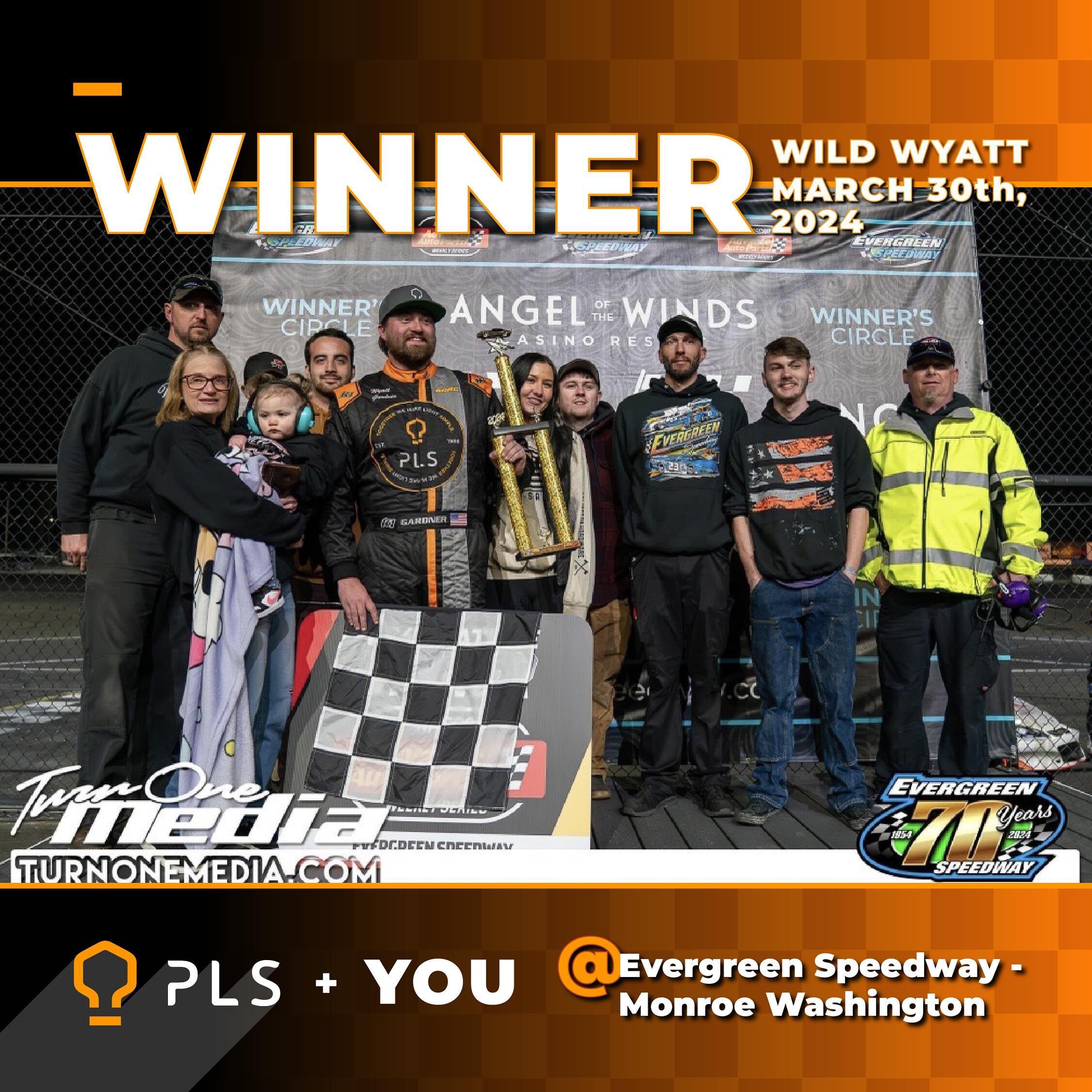 WINNER |  PLS IS RACING

PLS Project Sales - Wyatt Gardner, took first in last week&rsquo;s Advanced Auto Parts series at Evergreen Speedway!&nbsp; Come watch him race this weekend at the 55th running of the Apple Cup @ Tri-City Raceway.

https://www