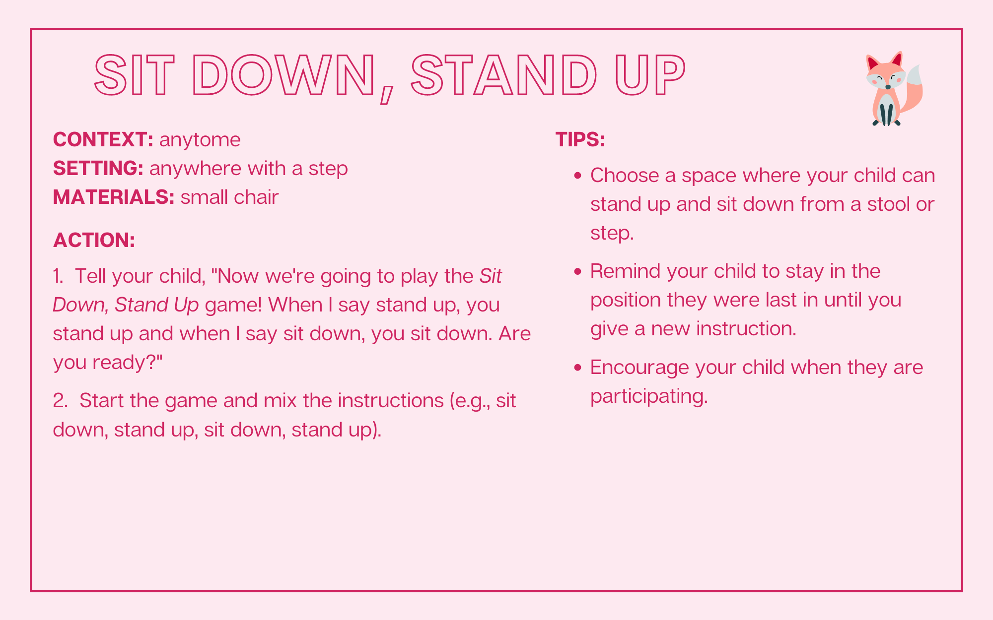 Sit Down, Stand Up