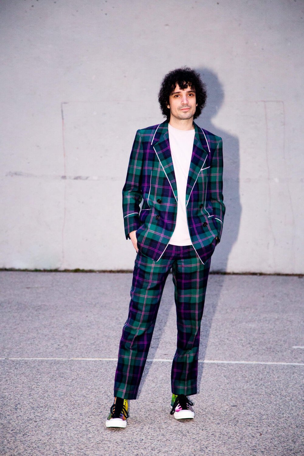 Fabrizio Moretti custom plaid suit