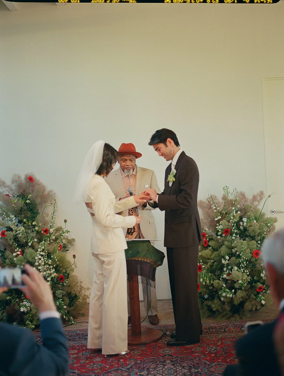Men's summer tropical wedding suit in chocolate brown 
