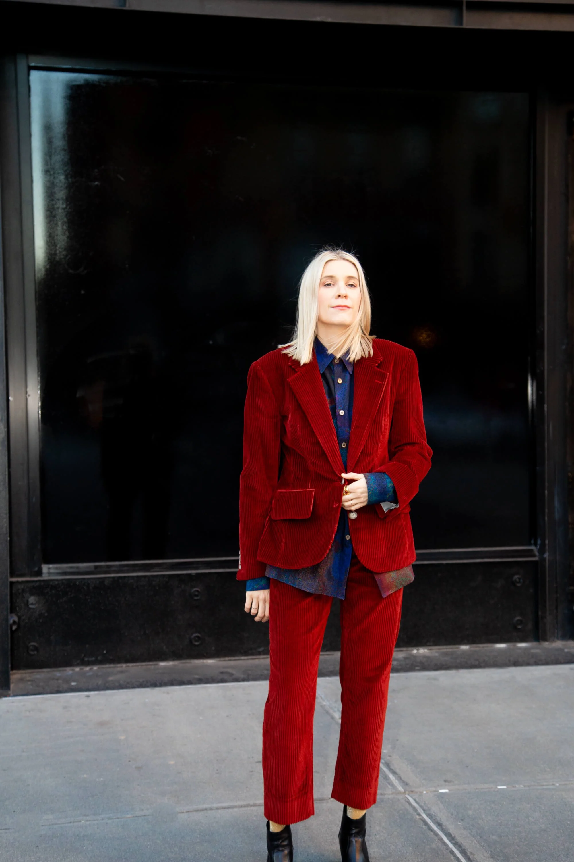 womens corduroy pantsuit