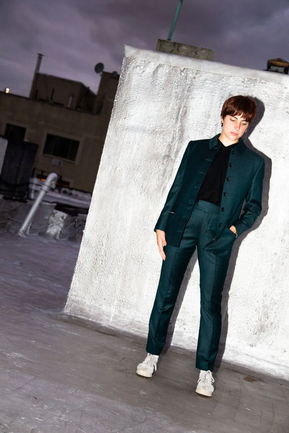 green nonbinary suit nyc for a queer person suits for gay women