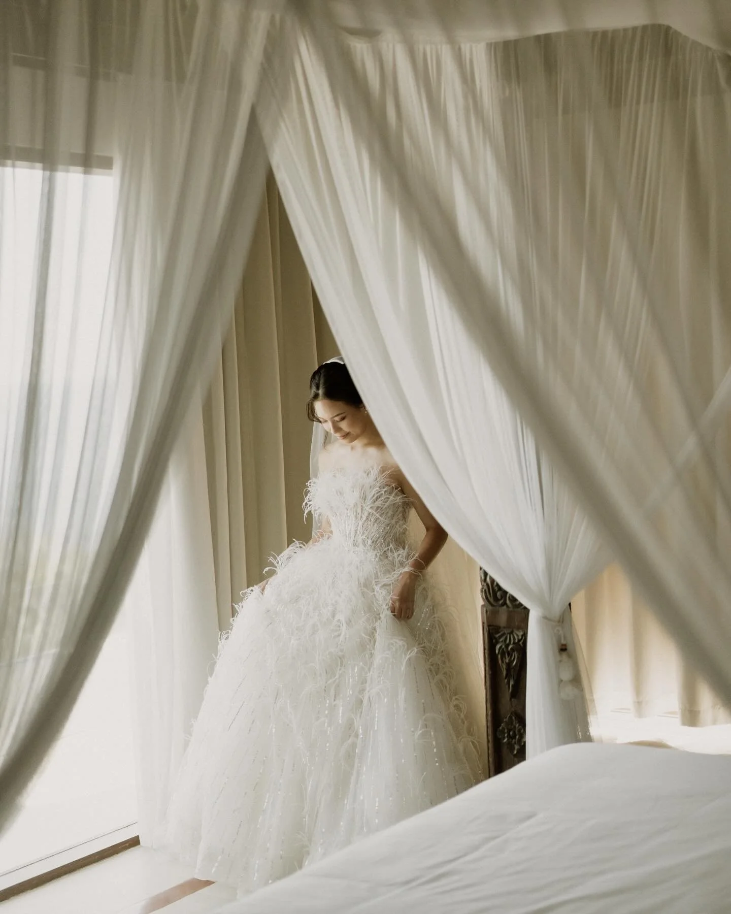 The morning of 19 Sep&rsquo;24 🤍

Photography: @dhikaananta_ @overafilms 
Videography: @yukee.o @keisswed 
Hair &amp; makeup: @bystefanylayata 
Gowns: @trulyenamoured 
Bouquet: @baliwonderfuldecor 
Venue: @thesurga.bali 
Coordination: @balivibeswedd