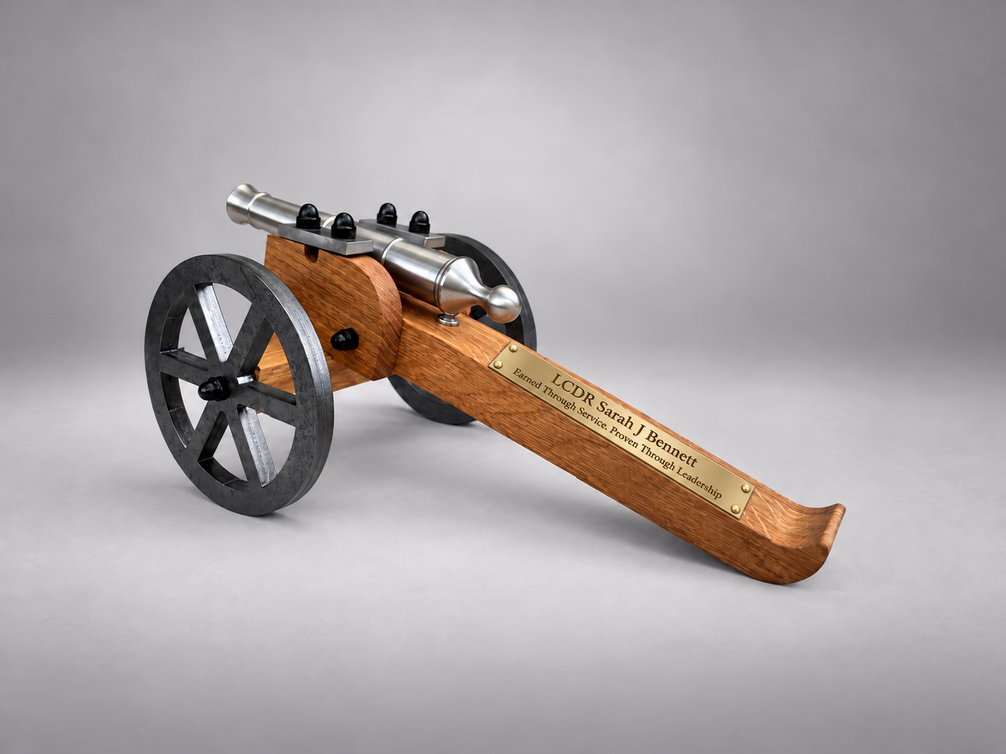 Decorative Cannon with Brass Engraved Plaque.png