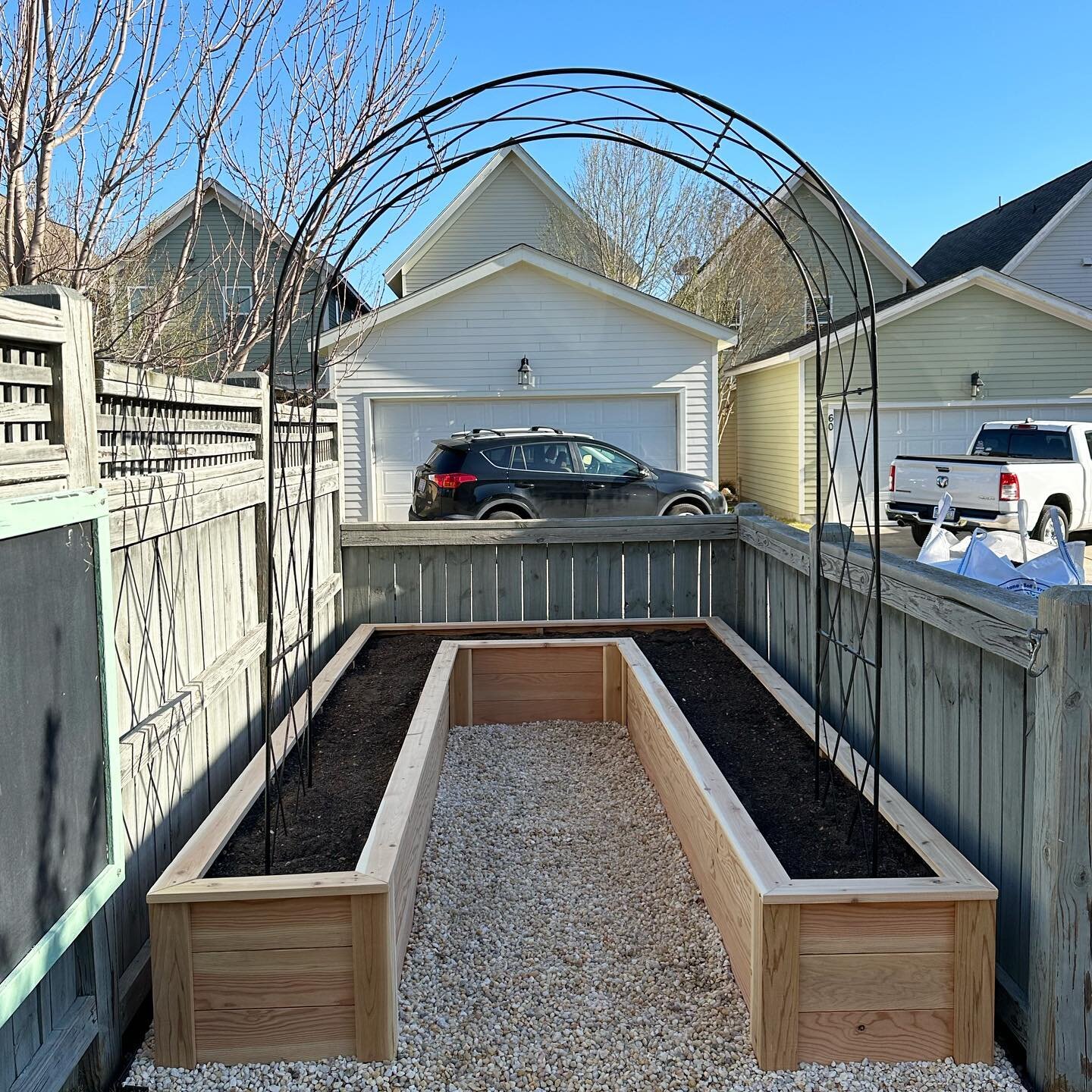 This is where I&rsquo;ve been the past few weeks! My most ambitious client garden install: a custom cedar raised bed kitchen garden that in a few weeks will get filled with veggies, herbs, and flowers. These sweet clients told me their 6-year old dau