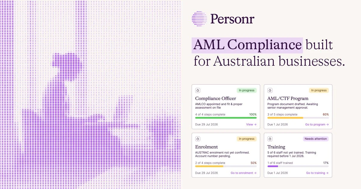 Personr Launches Australia's First Unified AML/CTF Compliance Suite