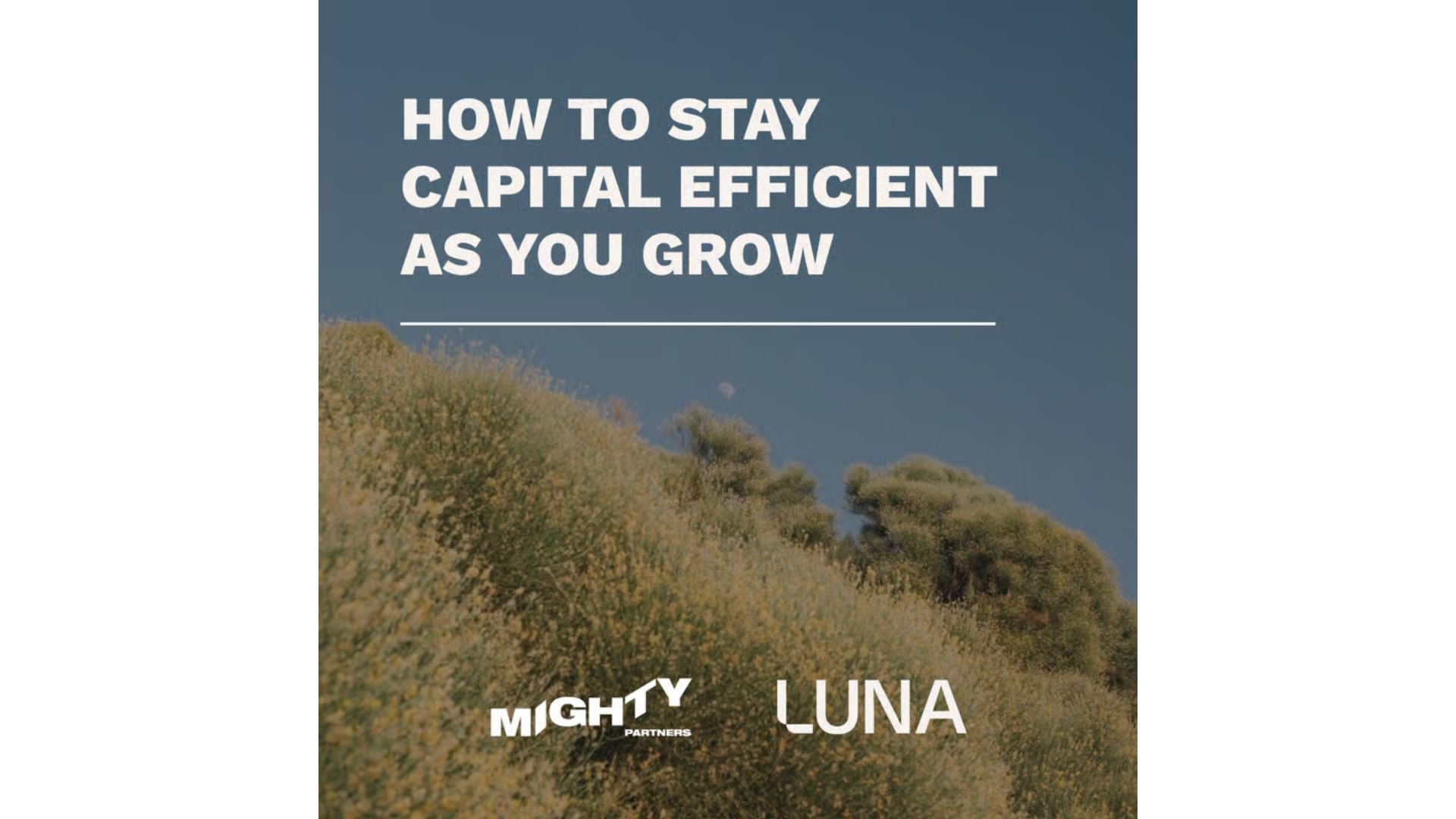 LUNA x Mighty: How to Stay Capital Efficient as you Grow